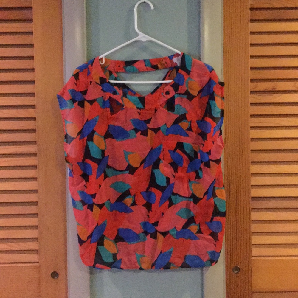 Floral cutout top